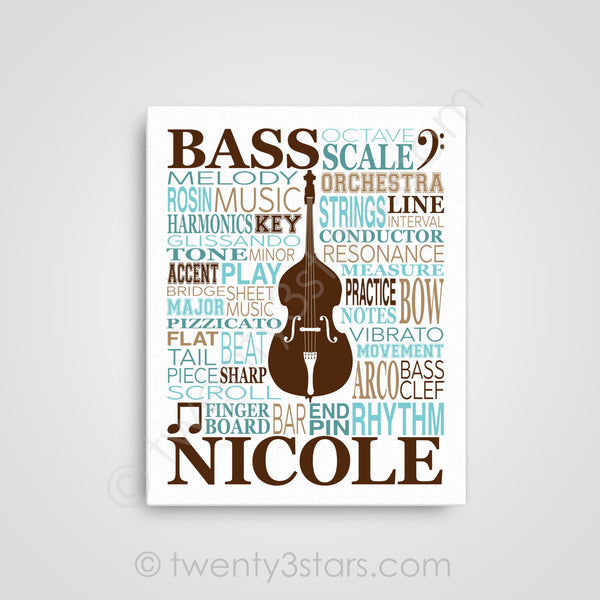 Bass Typography Wall Art - twenty3stars
