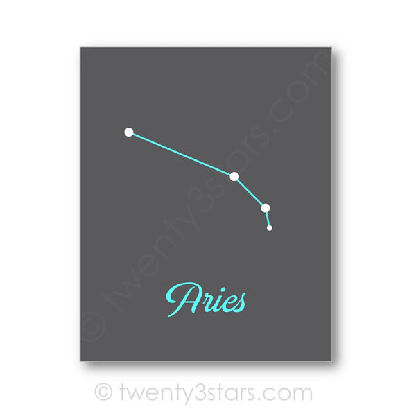 Aries Constellation Star Wall Art - twenty3stars