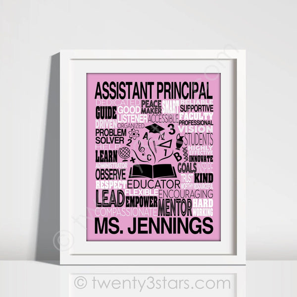 Assistant Principal Typography Wall Art - twenty3stars