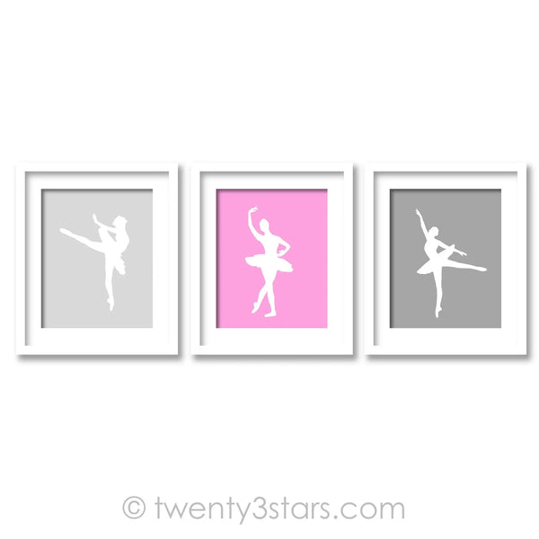 Ballet Silhouettes Name Wall Art Set  - twenty3stars
