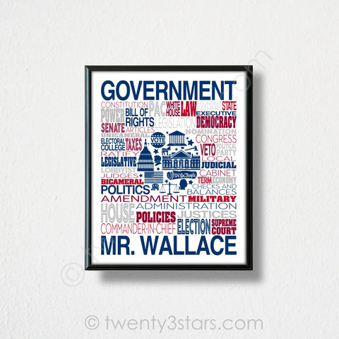 Government Typography Wall Art - twenty3stars