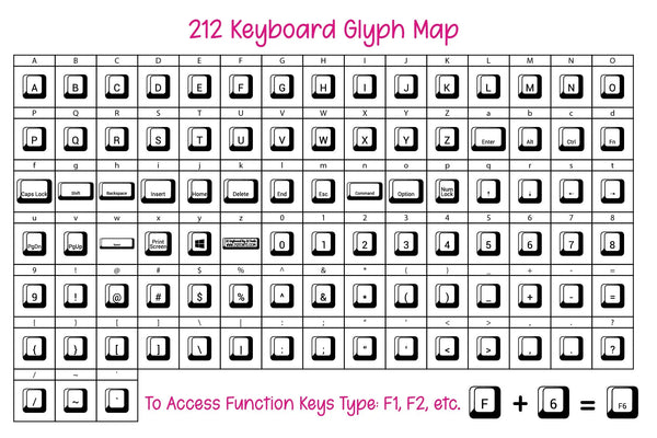 Keyboard Keys Font (OTF) FREE FONT- by 212fonts 212 Fonts