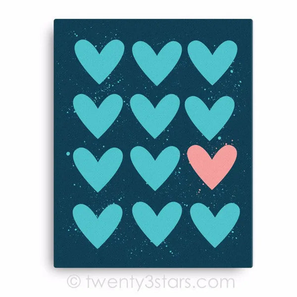 Messy Hearts Wall Art - twenty3stars