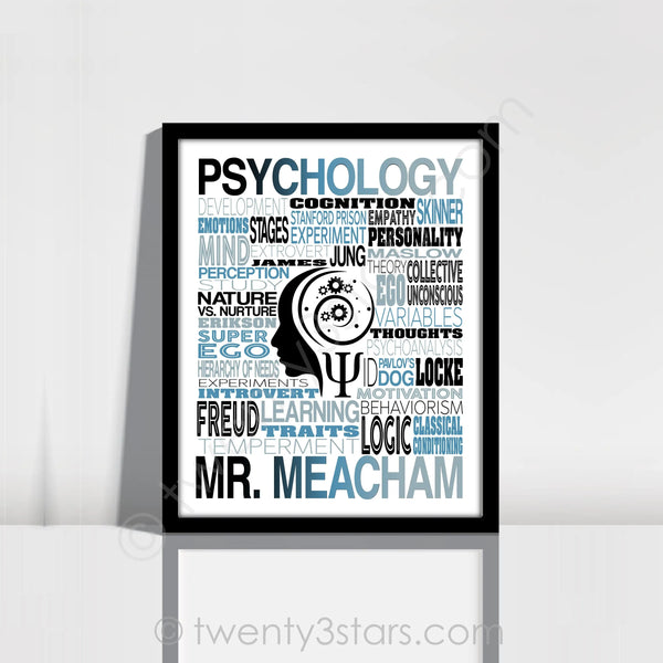 Psychology Typography Wall Art - twenty3stars