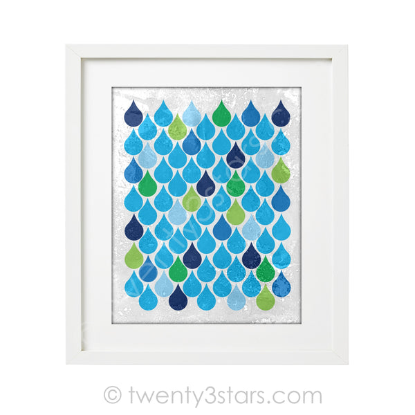Raindrops Wall Art - twenty3stars