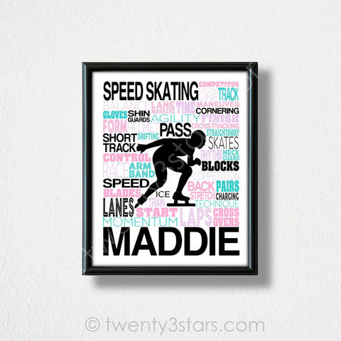 Short Track Speed Skating Wall Art - twenty3stars
