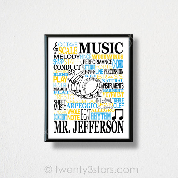 Music Love Typography Wall Art - twenty3stars