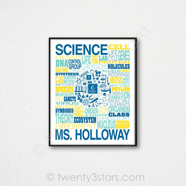 Science Teacher Wall Art - twenty3stars