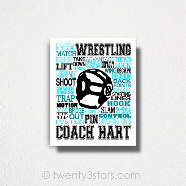 Wrestling Headgear Typography Wall Art - twenty3stars