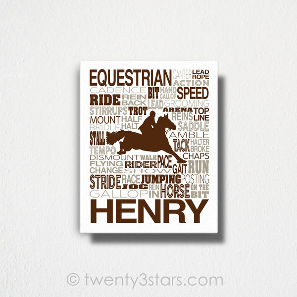Equestrian Horse Typography Wall Art - twenty3stars