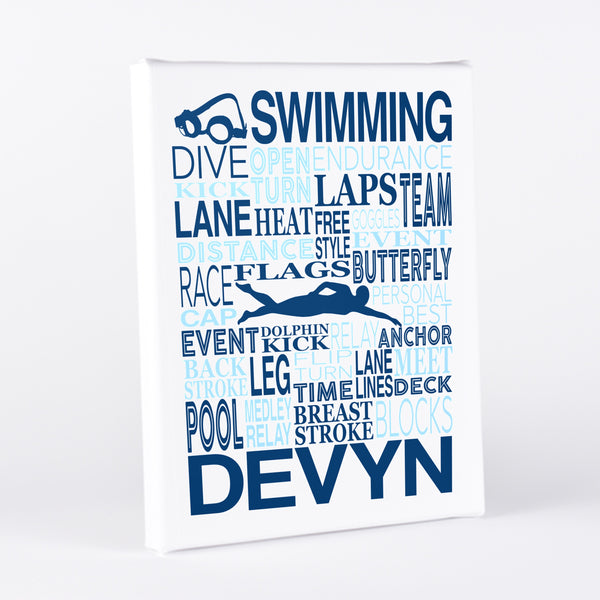 Swimmer Typography Wall Art - twenty3stars