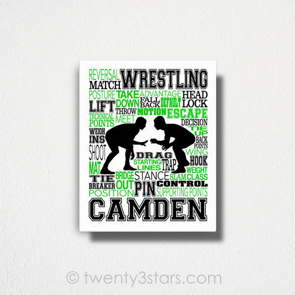 Wrestling Headgear Typography Wall Art - twenty3stars