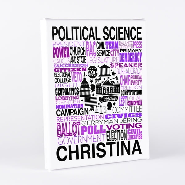 Political Science Typography Wall Art - twenty3stars