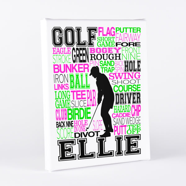 Women's Golf Typography Wall Art - twenty3stars