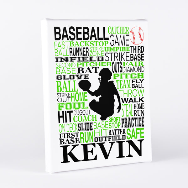 Baseball Pitcher Typography Wall Art - twenty3stars