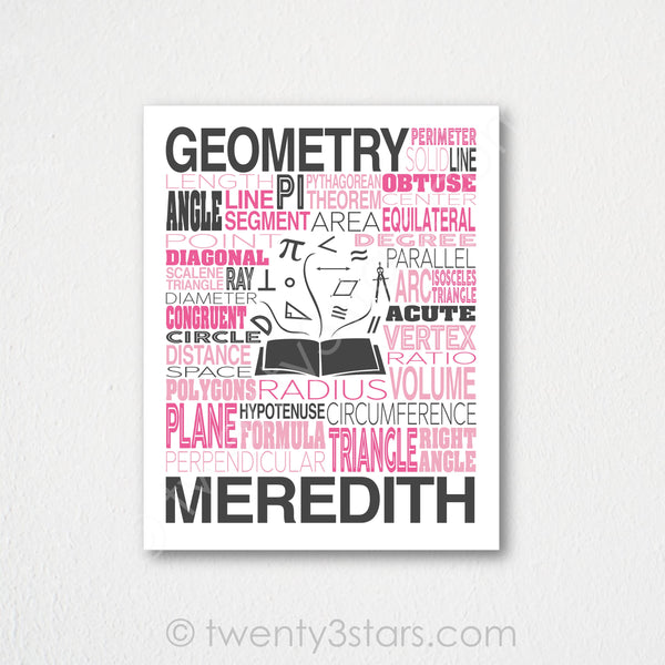 Geometry Teacher Wall Art - twenty3stars