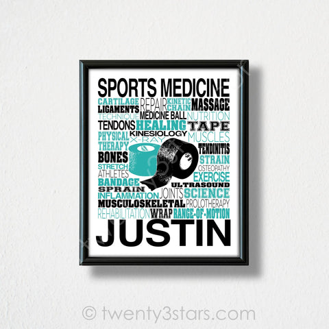 Sports Medicine Typography Wall Art - twenty3stars