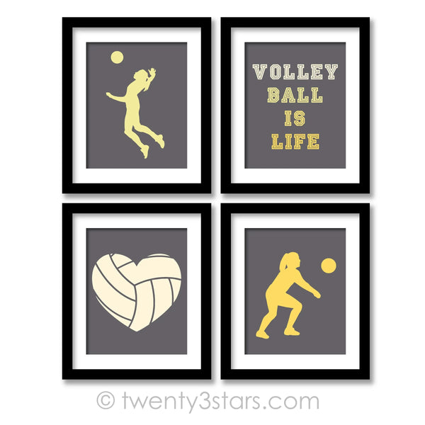 Volleyball Heart Wall Art - twenty3stars