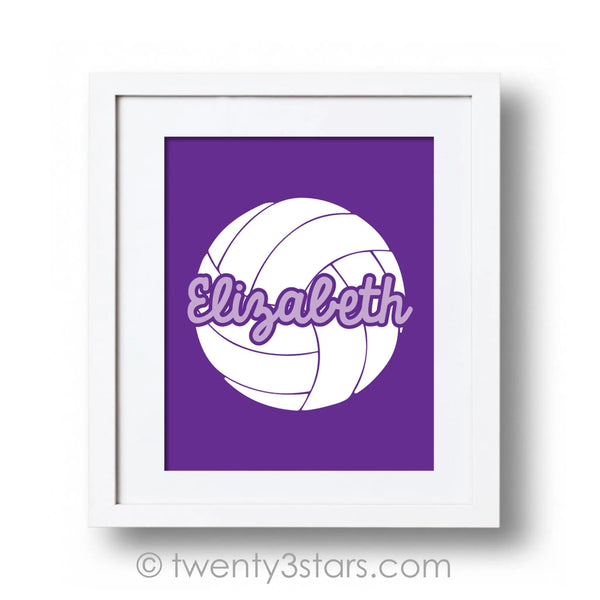 Volleyball Name Wall Art - twenty3stars
