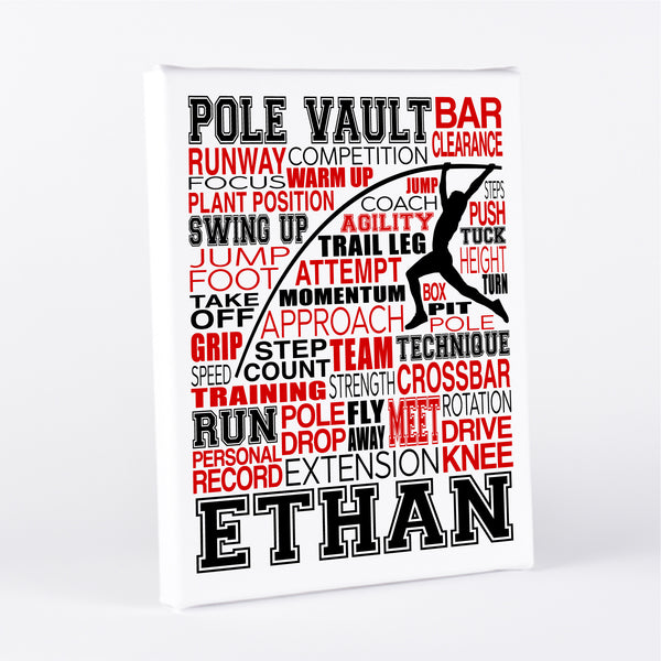 Girl's Pole Vaulter Typography Wall Art - twenty3stars