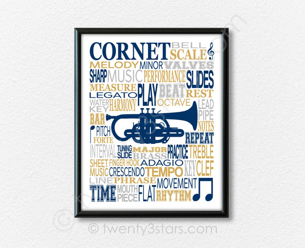 Cornet Typography Wall Art - twenty3stars