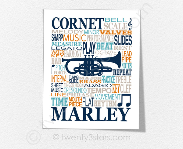 Cornet Typography Wall Art - twenty3stars