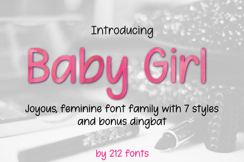 Baby Girl Handwritten Font Family (OTF) - by 212fonts