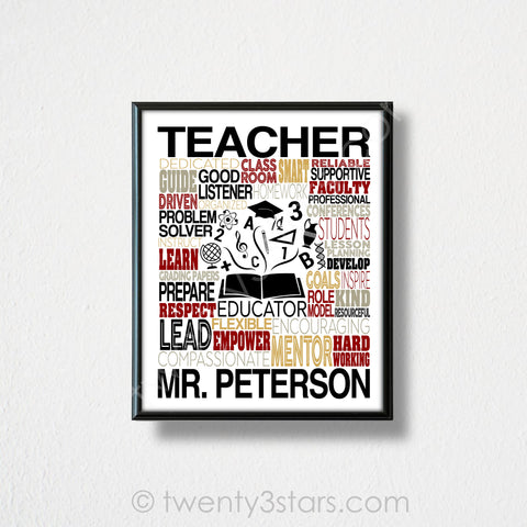 Teacher Wall Art - twenty3stars