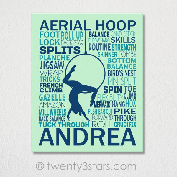 Aerial Hoop Lyra Typography Wall Art - twenty3stars