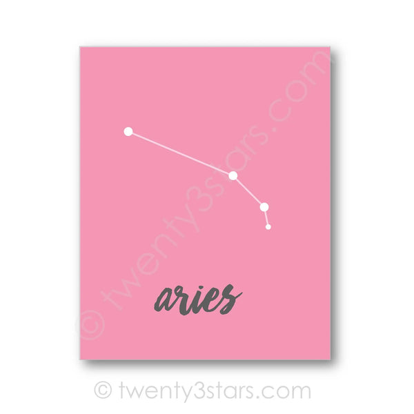 Aries Constellation Star Wall Art - twenty3stars