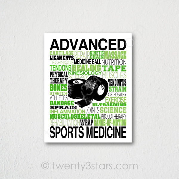Athletic Trainer Typography Wall Art - twenty3stars