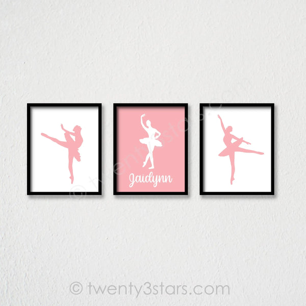 Ballet Silhouettes Name Wall Art Set  - twenty3stars