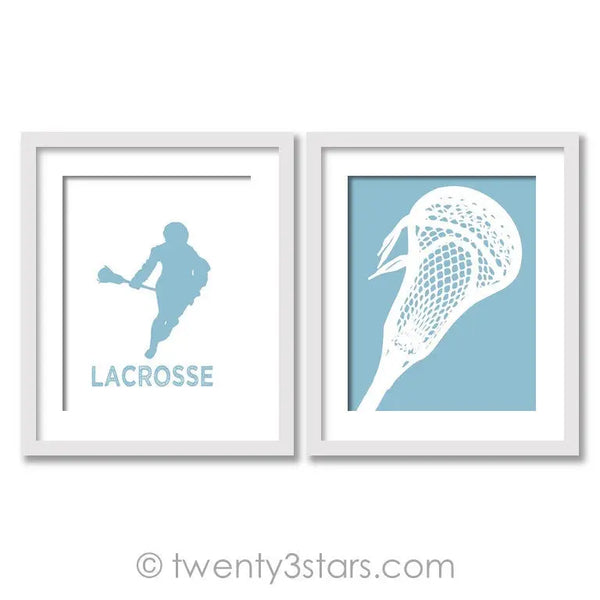 Boy's Lacrosse Player Wall Art - twenty3stars