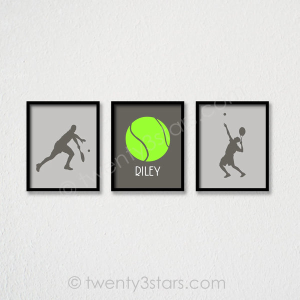 Boy's Tennis Wall Art Trio  - twenty3stars