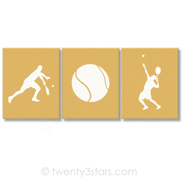 Boy's Tennis Wall Art Trio  - twenty3stars
