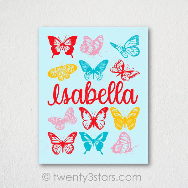 Butterflies Name Wall Art - twenty3stars