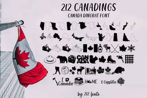 Canadings Canada Dingbat Font (OTF) - by 212fonts 212 Fonts