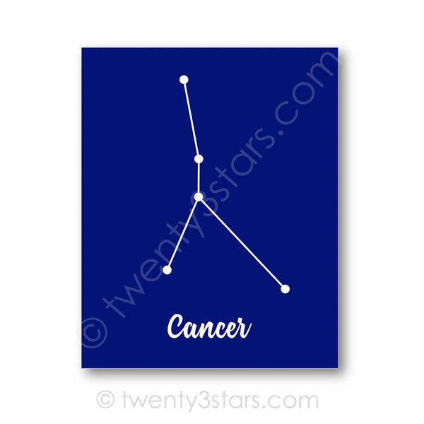 Cancer Constellation Star Wall Art - twenty3stars