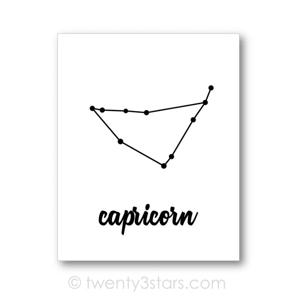 Capricorn Consellation Star Wall Art - twenty3stars