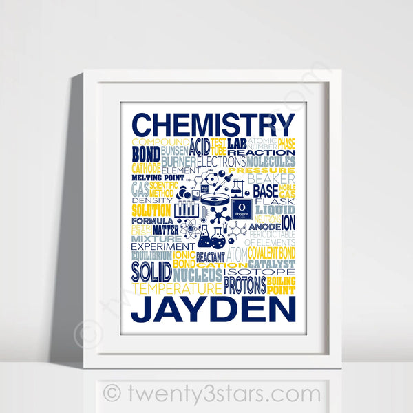 Chemistry Typography Wall Art - twenty3stars