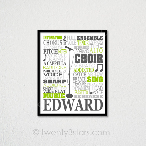 Choir Typography Wall Art - twenty3stars
