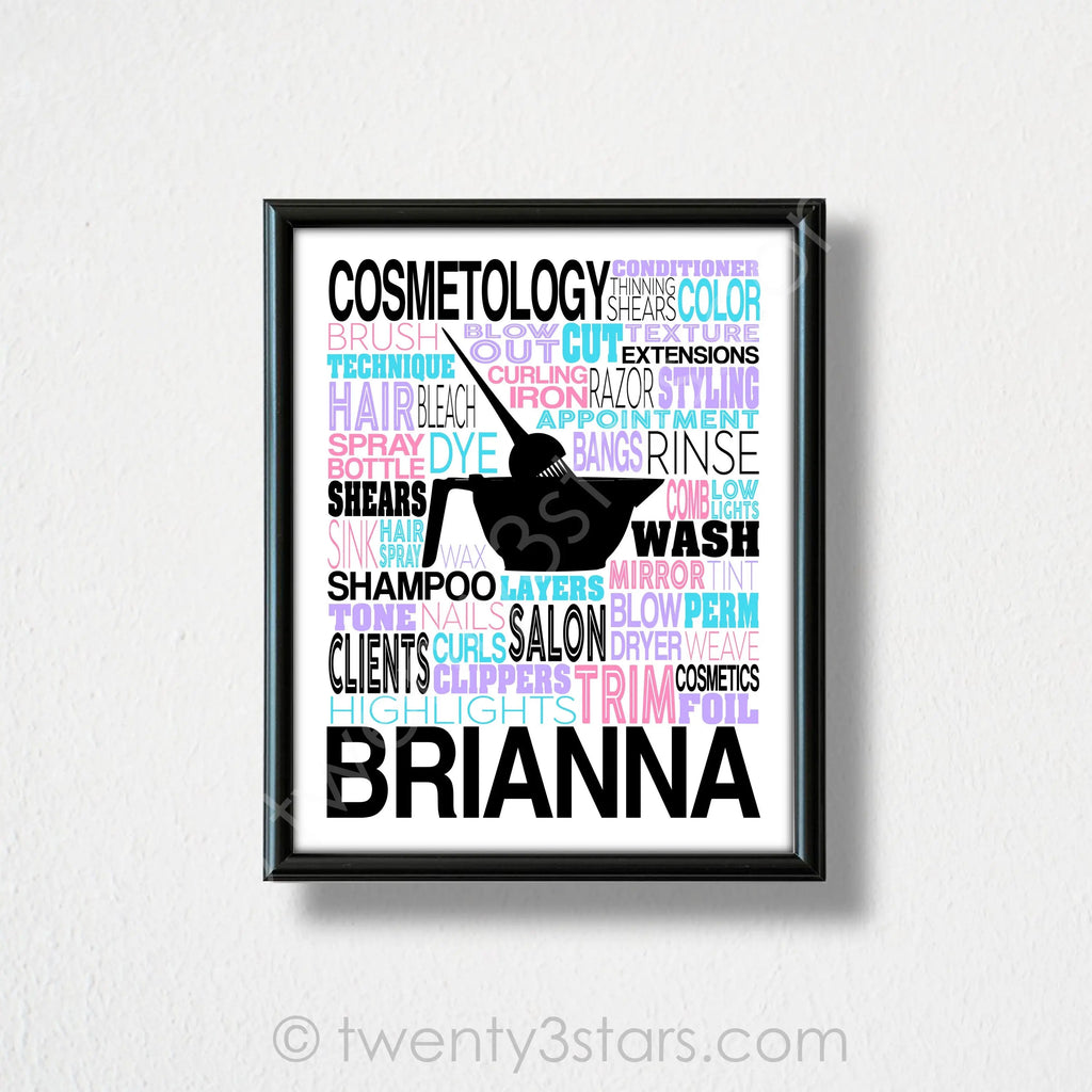 Cosmetology Typography Wall Art - twenty3stars