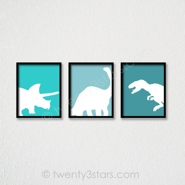 Dinosaur Silhouette Trio Wall Art - twenty3stars