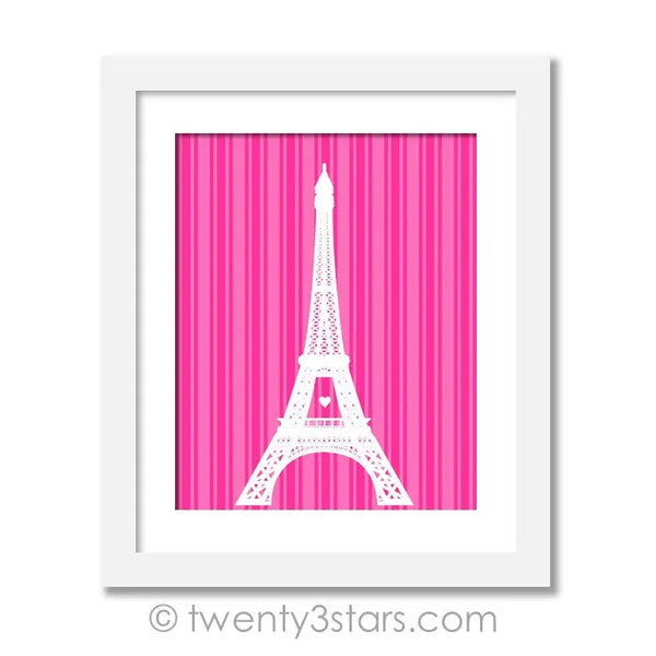 Eiffel Tower Heart Wall Art - twenty3stars