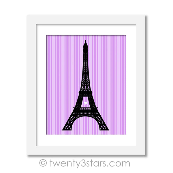 Eiffel Tower Heart Wall Art - twenty3stars