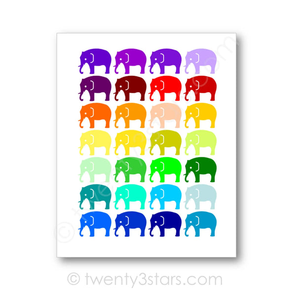 Elephants Name Wall Art - twenty3stars