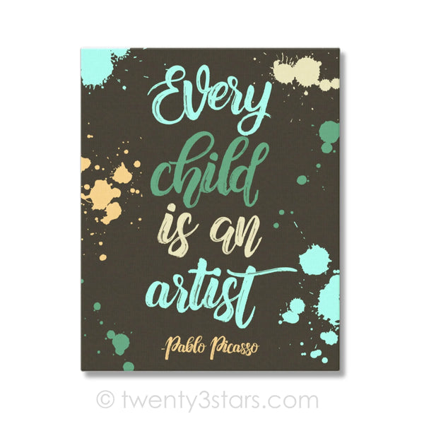 Every Child is an Artist Quote Wall Art - twenty3stars