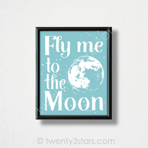 Fly Me To The Moon Wall Art - twenty3stars