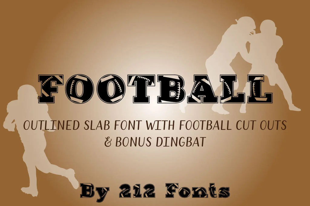 Football Display & Dingbat Fonts (OTF) - by 212fonts 212 Fonts