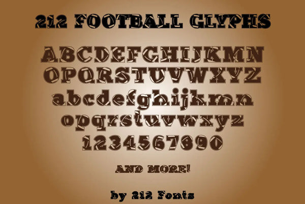 Football Display & Dingbat Fonts (OTF) - by 212fonts 212 Fonts